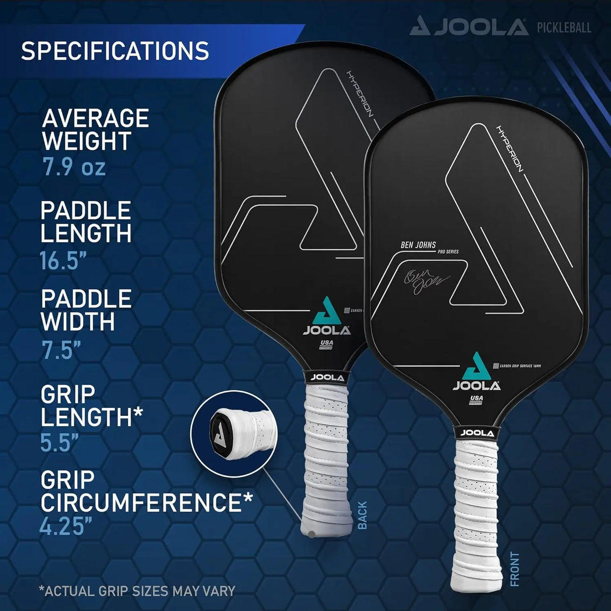 Textured Carbon Grip Paddle