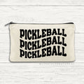 Pickleball Wavy Beige Canvas Bag